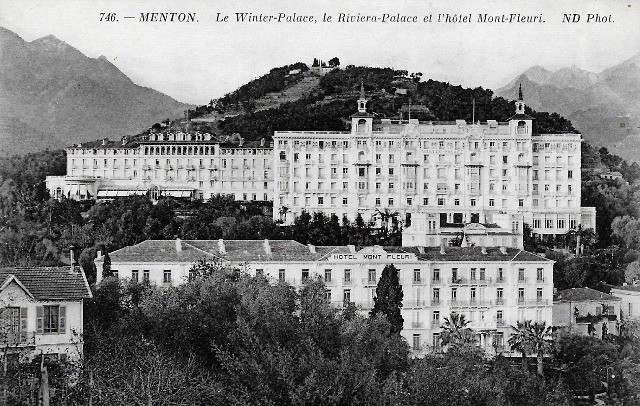 Menton 06 l hotel du mont fleuri et les winter et riviera palace cpa