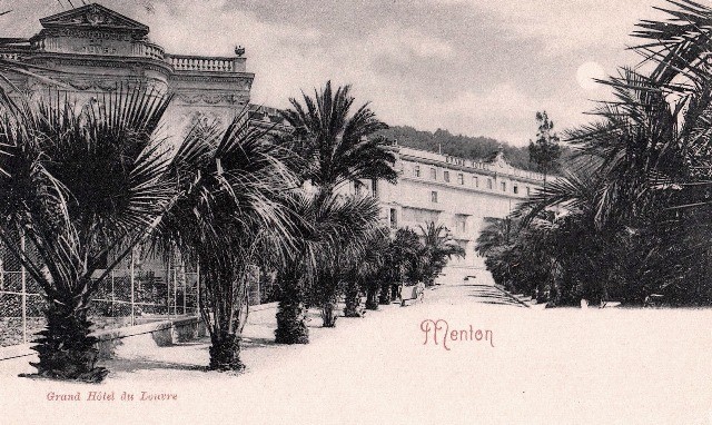 Menton 06 le grand hotel du louvre cpa