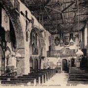 Mont saint michel manche l eglise saint pierre interieur cpa