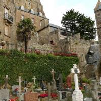 Mont saint michel manche l eglise saint pierre le cimetiere