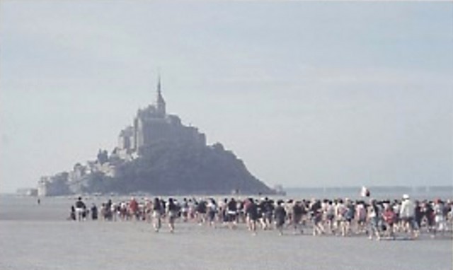 Mont saint michel manche la traversee de la baie cpa