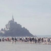 Mont saint michel manche la traversee de la baie cpa