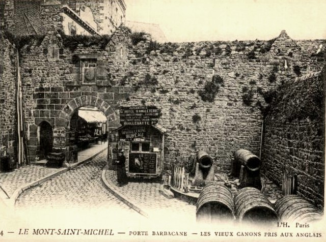 Mont saint michel manche le mont la porte barbacane cpa