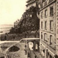 Mont saint michel manche le mont la porte du boulevard cpa