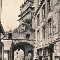 Mont saint michel manche le mont la porte du boulevard cpa