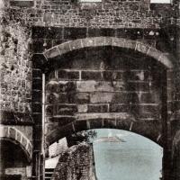 Mont saint michel manche le mont la porte du grand degre cpa