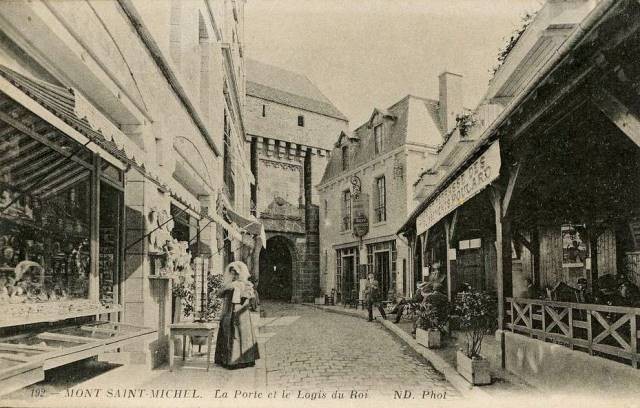 Mont saint michel manche le mont la porte du roy et l auberge poulard cpa