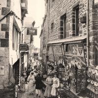 Mont saint michel manche le mont la rue cpa