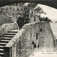 Mont saint michel manche le mont la tour claudine cpa