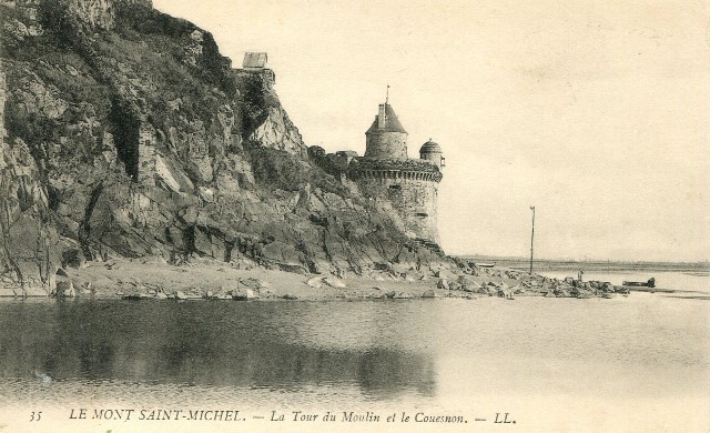 Mont saint michel manche le mont la tour du moulin cpa