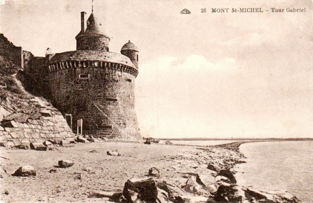 Mont saint michel manche le mont la tour gabriel cpa