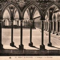 Mont saint michel manche le mont le cloitre de l abbaye cpa