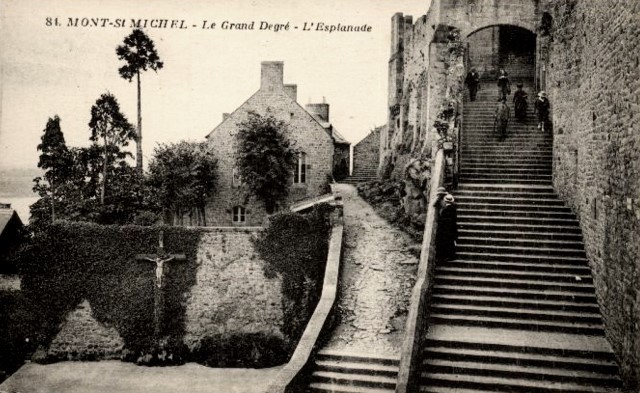 Mont saint michel manche le mont le grand degre cpa