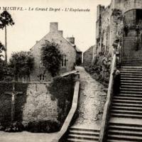 Mont saint michel manche le mont le grand degre cpa