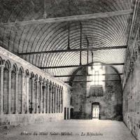 Mont saint michel manche le mont le refectoire cpa