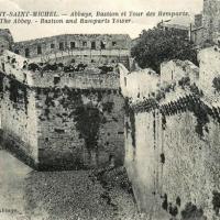 Mont saint michel manche le mont les remparts cpa