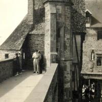 Mont saint michel manche le mont les remparts cpa