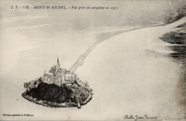 Mont saint michel manche le mont vue aerienne vers 1915 cpa