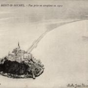 Mont saint michel manche le mont vue aerienne vers 1915 cpa