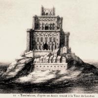Mont saint michel manche le rocher de tombelaine dessin