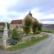 Montigny-les-Condé (Aisne) le cimetière et l'église Saint-Eloi