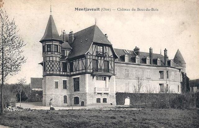 Montjavoult oise cpa chateau du bout du bois apres 1914