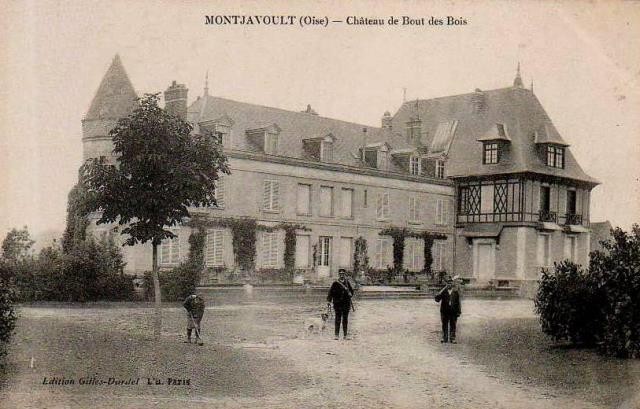 Montjavoult oise cpa chateau du bout du bois chasseurs