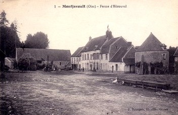 Montjavoult oise cpa ferme manoir d herouval