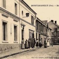 Montjavoult oise cpa grande rue poste