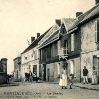 Montjavoult oise cpa grande rue poste