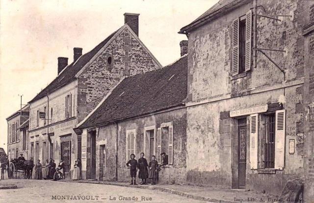 Montjavoult oise cpa grande rue poste et tabac