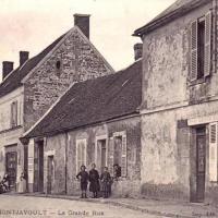 Montjavoult oise cpa grande rue poste et tabac