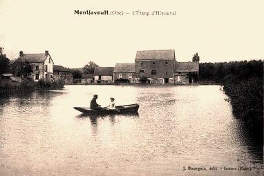 Montjavoult oise cpa herouval etang