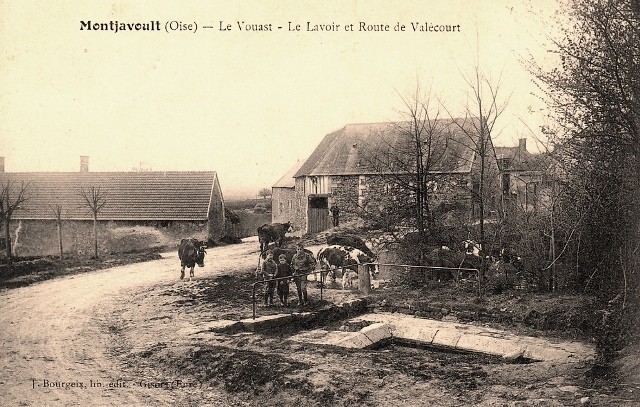 Montjavoult oise cpa le vouast lavoir