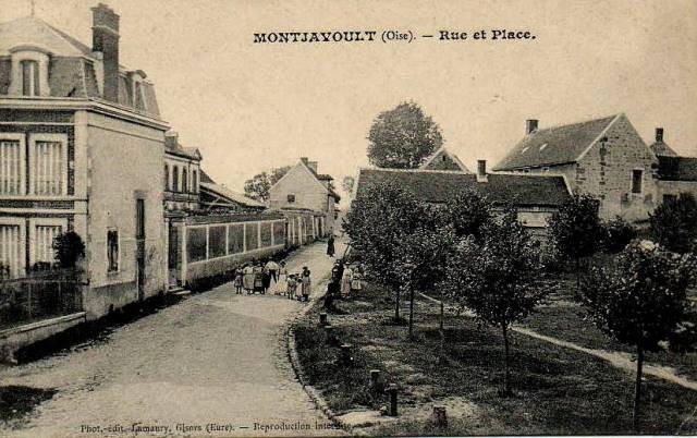 Montjavoult oise cpa place et rue