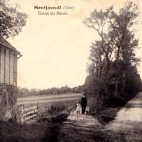 Montjavoult oise cpa route du marais