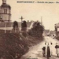 Montjavoult oise cpa route du marais