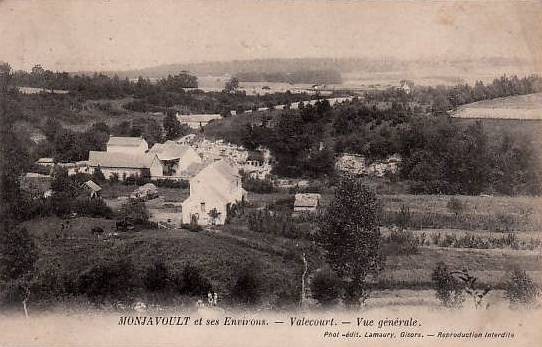 Montjavoult oise cpa valecourt vue generale