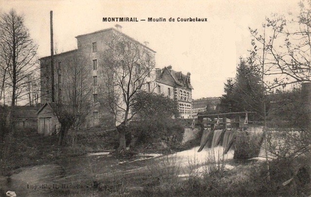 Montmirail (51) Courbetaux, le moulin CPA