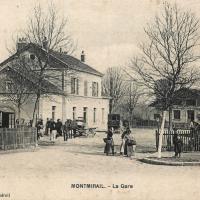 Montmirail (51) La gare CPA