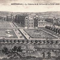 Montmirail (51) Le château au XVIIème siècle, gravure