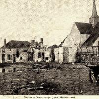 Montmirail (51) Vauchamps, la ferme 1914 CPA