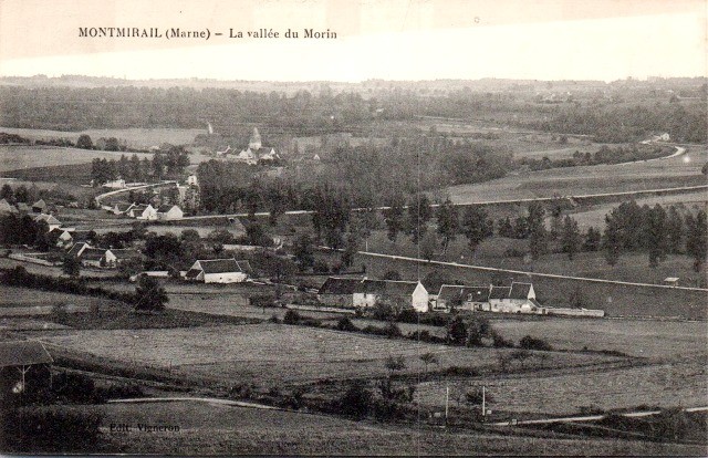 Montmirail (51) Vue sur la Vallée du Morin CPA