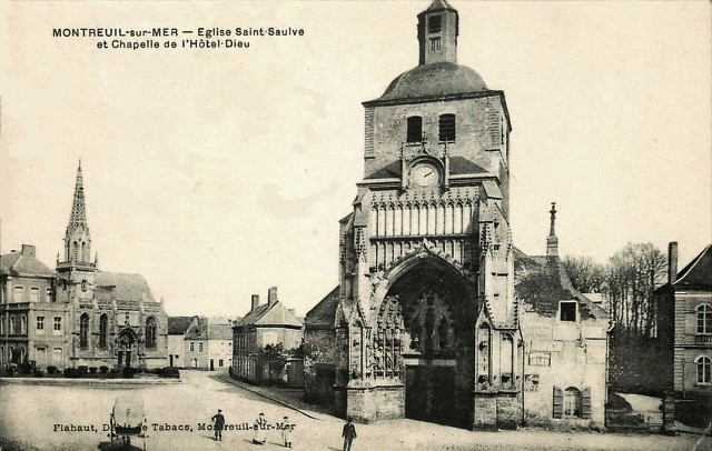 Montreuil pas de calais l eglise saint saulve cpa et la chapelle de l hotel dieu cpa