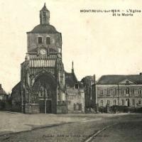Montreuil pas de calais l eglise saint saulve et l hotel de ville cpa