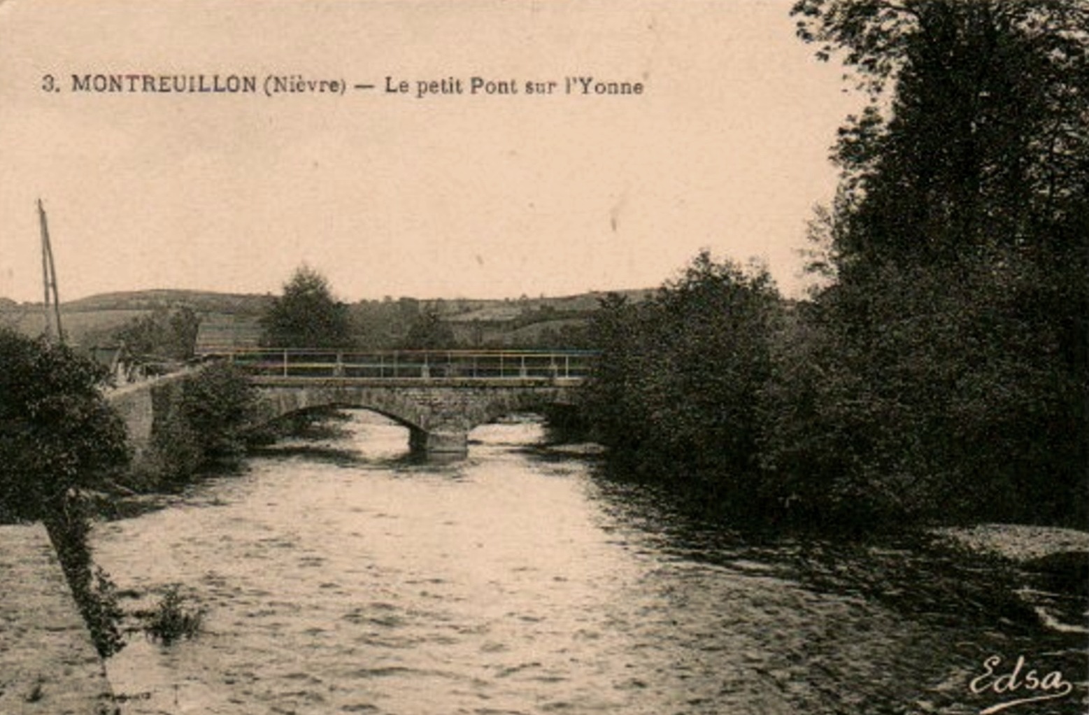 Montreuillon (Nièvre) Le petit Pont  CPA