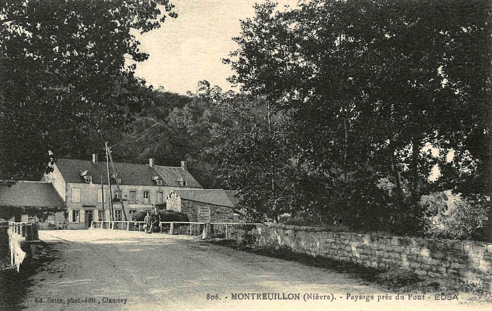 Montreuillon (Nièvre) Le petit Pont  CPA