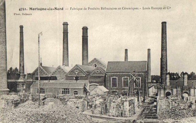 Mortagne du nord 59 l usine de briques refractaires cpa