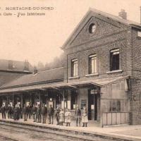Mortagne du nord 59 la gare cpa