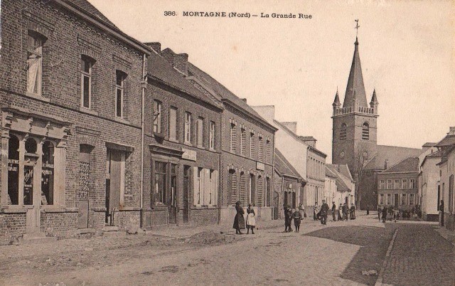 Mortagne du nord 59 la grande rue cpa